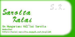 sarolta kalai business card